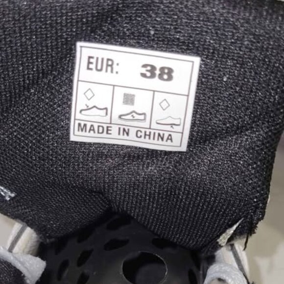 FASHION SPORT WOMEN'S HI TOP SNEAKERS NEW SIZE 7 BLACK GRAY WHITE - Picture 6 of 6